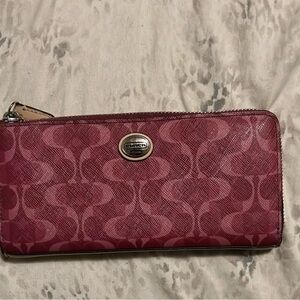 Coach Fuchsia Signature Wallet